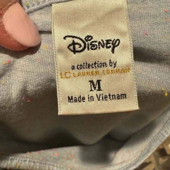 #95 Disney Mickey & Minnie Light Blue Tee Sz Medium - Picture 9 of 10